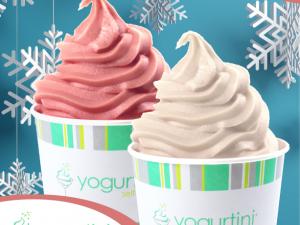 branded cups of vanilla and strawberry yogurt